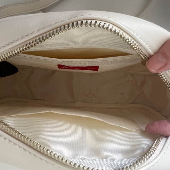 Womens Quilted Crossbody Bag Shoulder Purse, cream, small - Picture 5 of 5